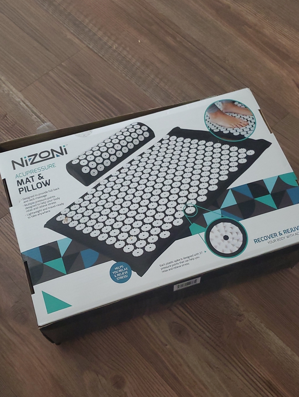 Acupressure Mat & Pillow Set - Black